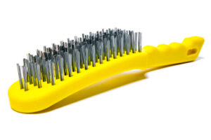Tower Steel Brush Plastic Handle - Yellow Industrial Wire Brush